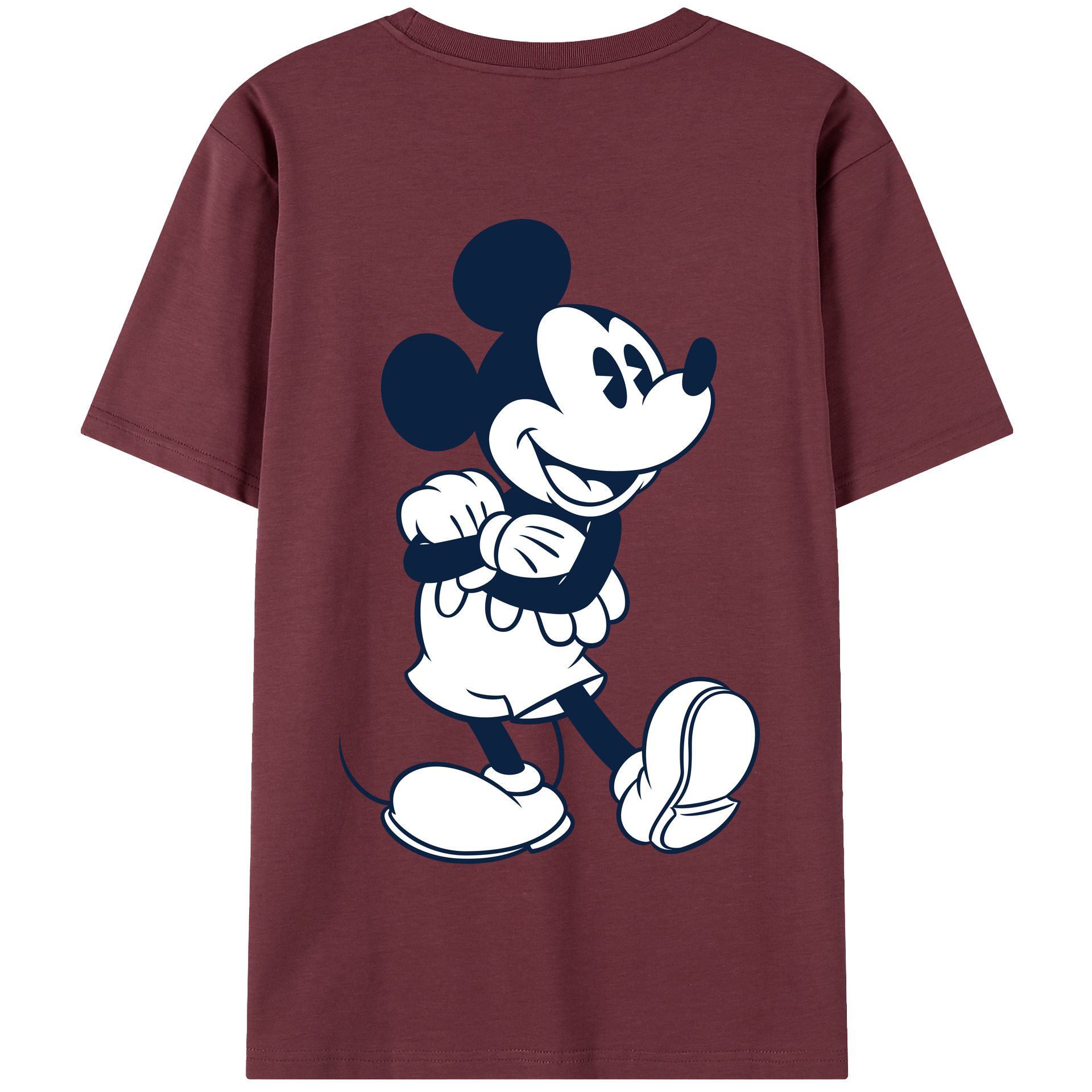 （画像用） ミッキーマウス Mickey Mouse 綿100％半袖Tシャツ（背面プリント）
